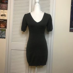 Forever 21 Dark Grey Short Sleeve Sweater Dress